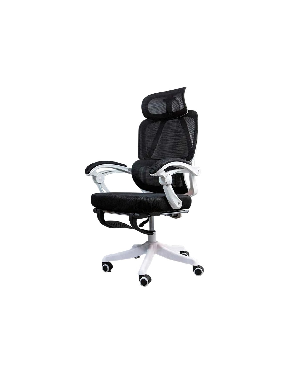 Powerbasics Confort T20 Negro con Ruedas y Reposapiés Silla de oficina