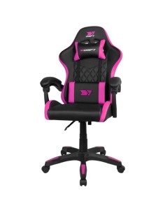 Silla gaming DRIFT DR35 Negro/Rosa 100kg reclinable reposacabezas cojí