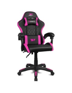 Silla gaming DRIFT DR35 Negro/Rosa 100kg reclinable reposacabezas cojí 2