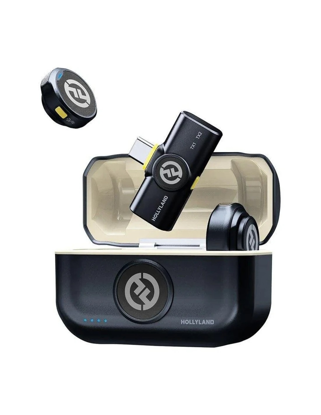 Micrófono inalámbrico Hollyland Lark M2 Duo Mobile USB-C de Solapa omn