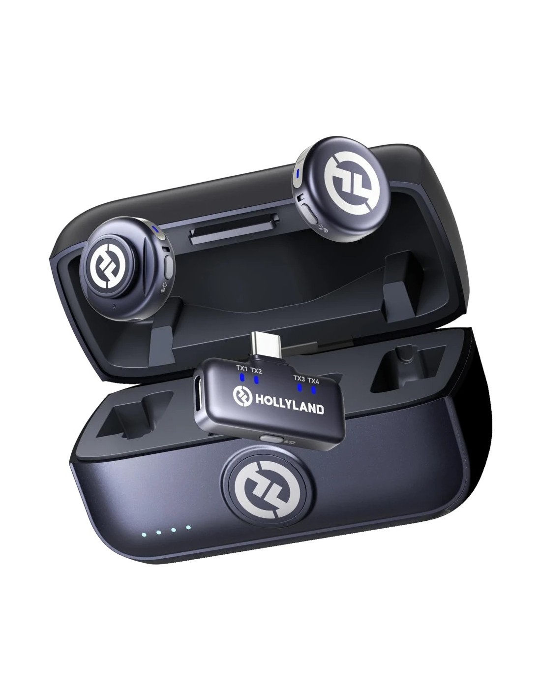 Micrófono inalámbrico Hollyland Lark M3 Combo 2TX & 1RX USB-C Gris Esp