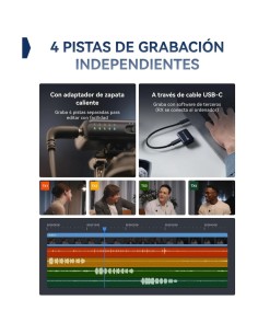 Micrófono inalámbrico Hollyland Lark M3 Combo 2TX & 1RX USB-C Gris Esp 2