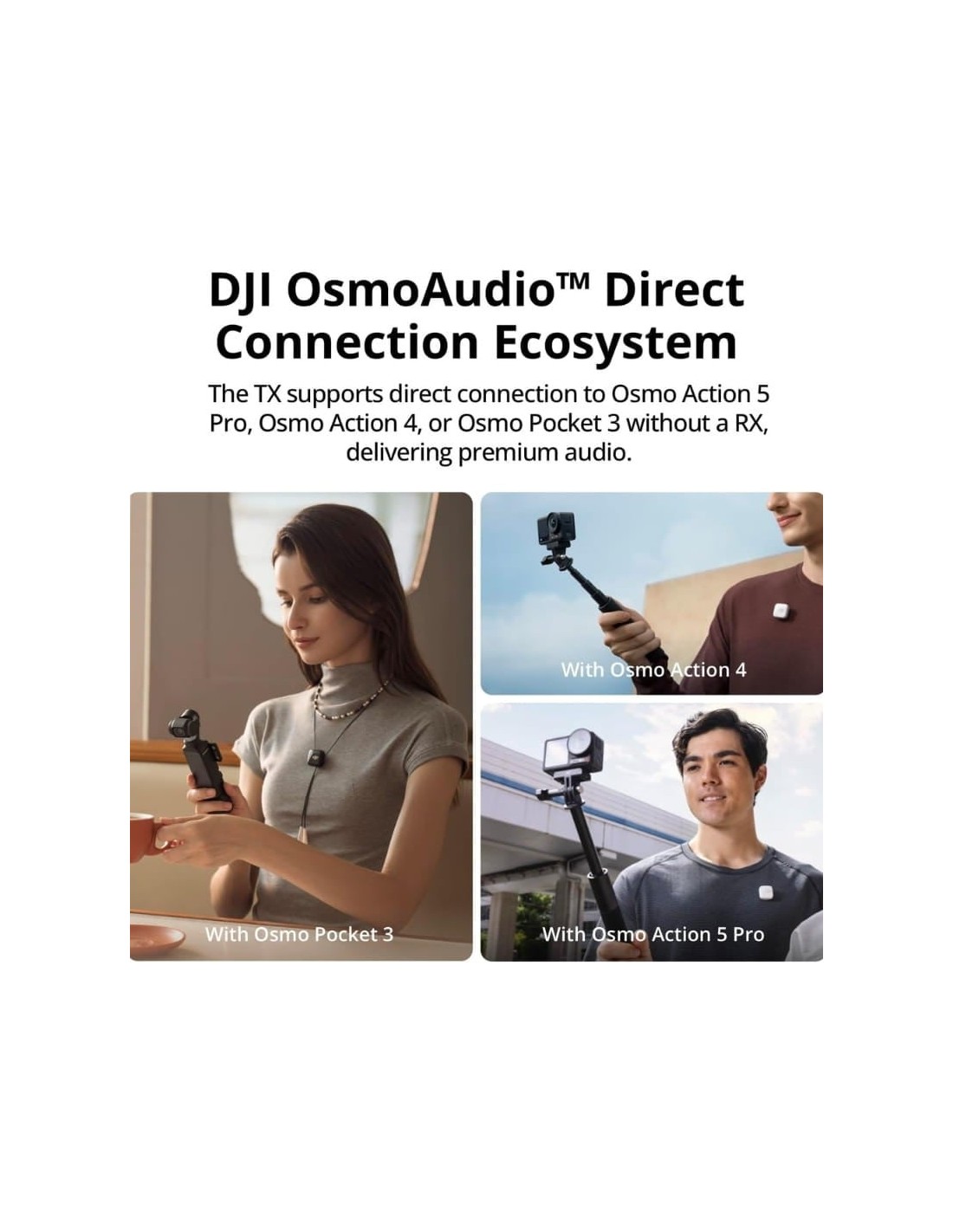 Micrófonos Inalámbricos DJI Mic Mini (2 TX + 1 RX + Estuche de carga)