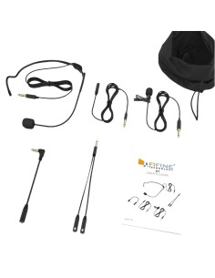 Micrófono de solapa Fifine C1 con Headset omnidireccional jack 3,5 mm