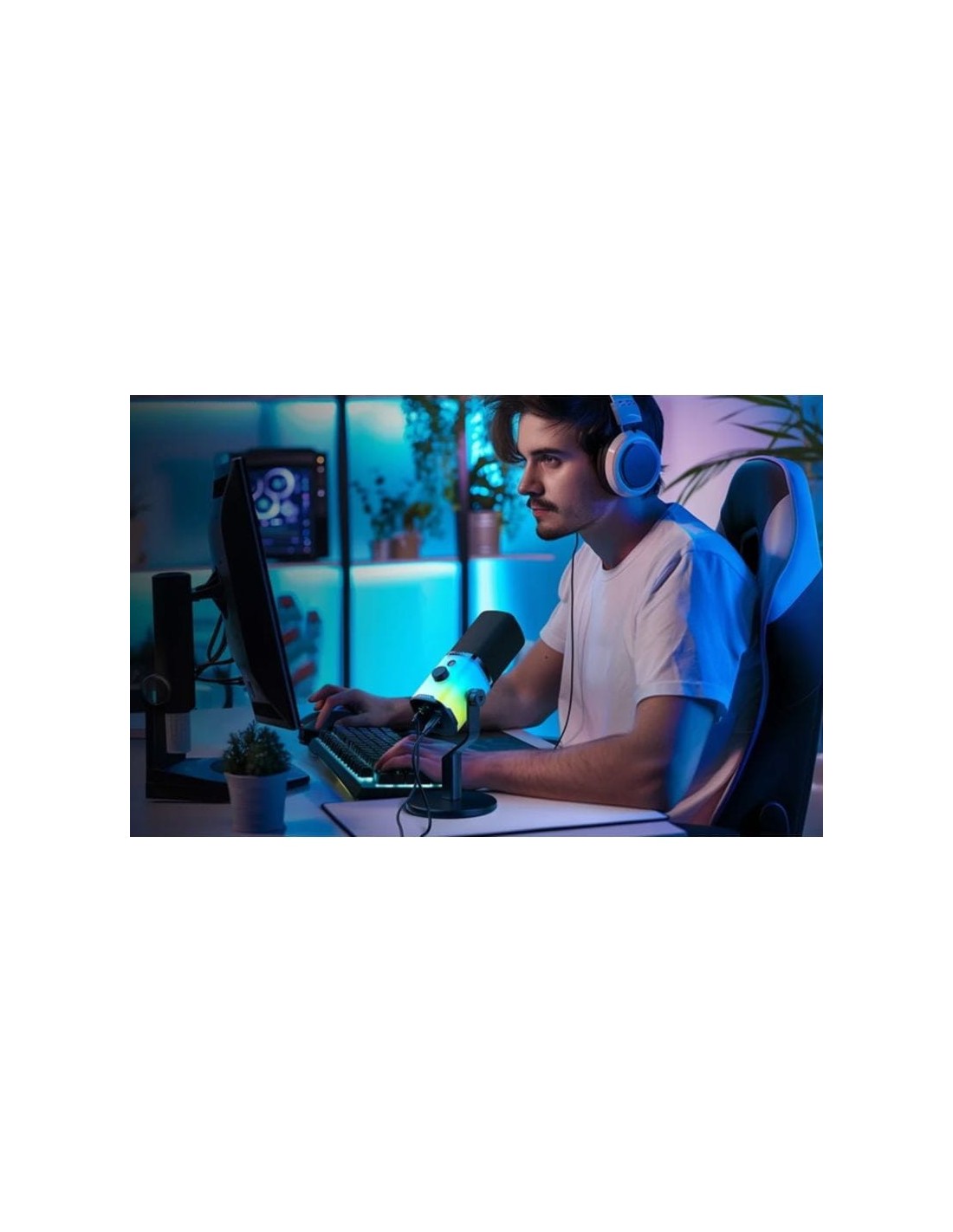 Micrófono Maono PD100X RGB Negro cardioide dinámico XLR 48kHz