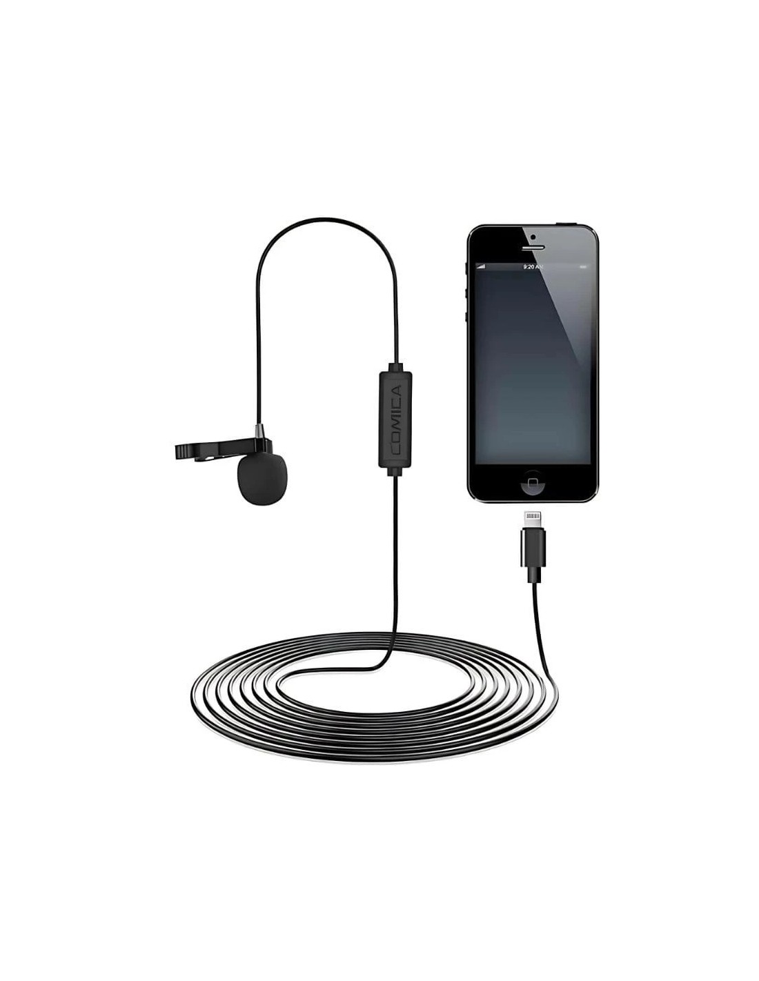 Micrófono lavalier para smartphone COMICA Lightning 4,5 m en Logroño
