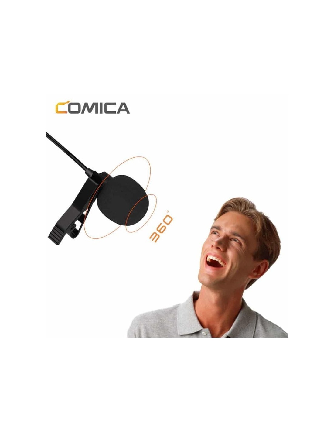 Micrófono lavalier para smartphone COMICA Lightning 4,5 m en Logroño