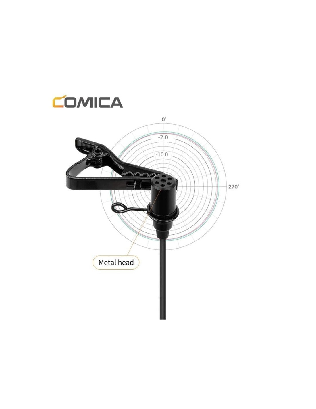 Micrófono lavalier para smartphone COMICA Lightning 4,5 m en Logroño