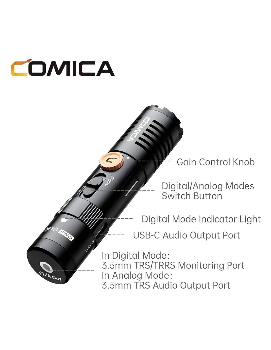 Micrófono Comica VM10 Condensador Cardioide USB-C/3,5mm TRS en Logroño