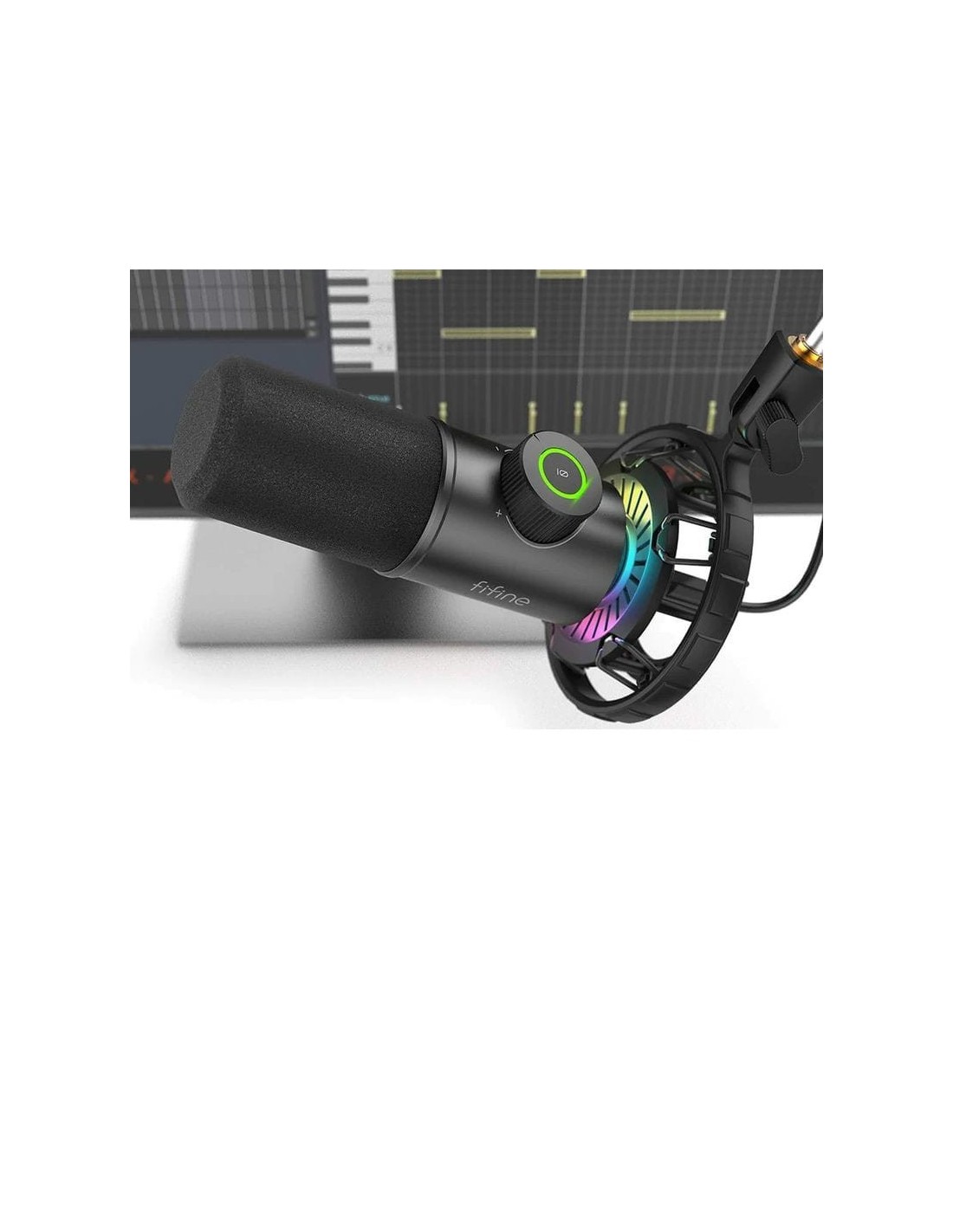 Micrófono Fifine K658 RGB USB para Grabación y Transmisión en PC cardi