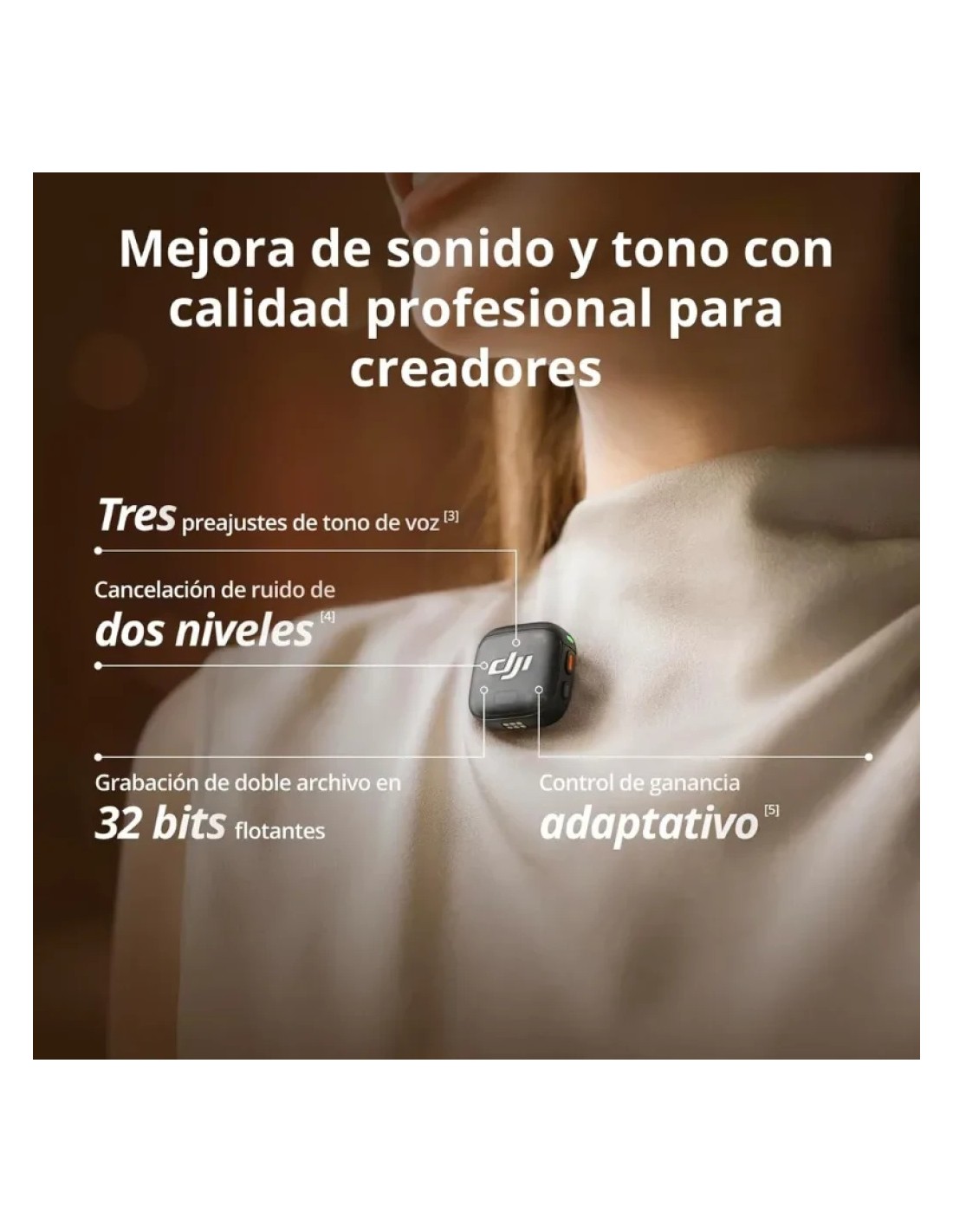 Micrófono Inalámbrico DJI Mic 3 (1 TX + 1 RX) en Logroño
