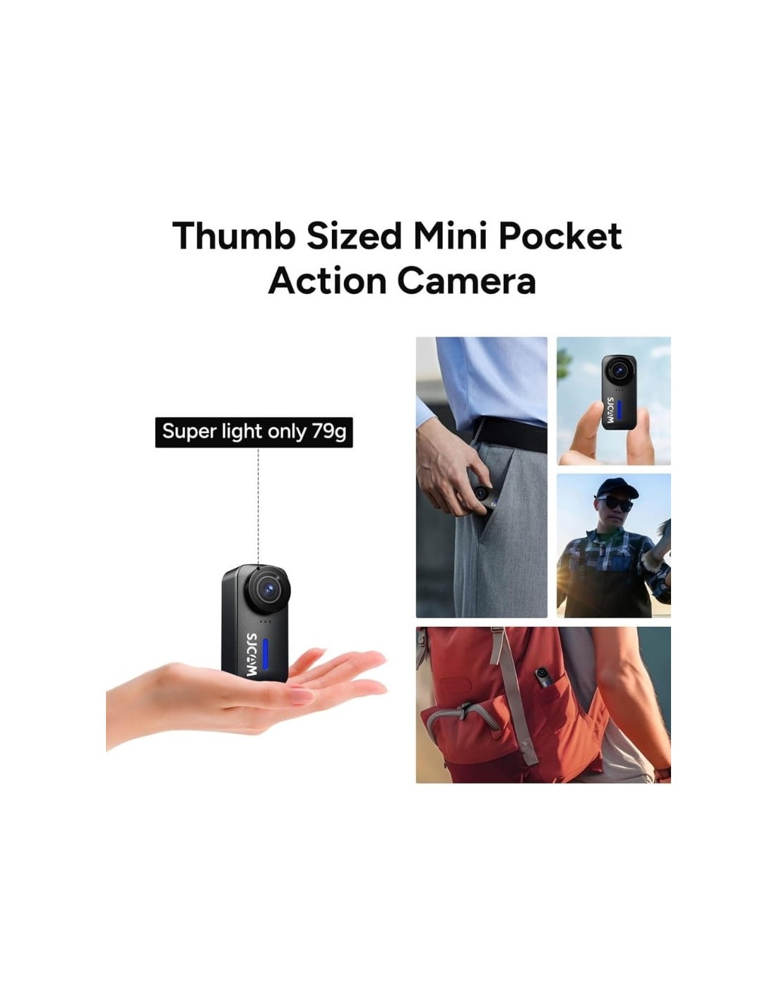 Cámara deportiva SJCAM C110+ Negro 20MP 1100mAh en Logroño