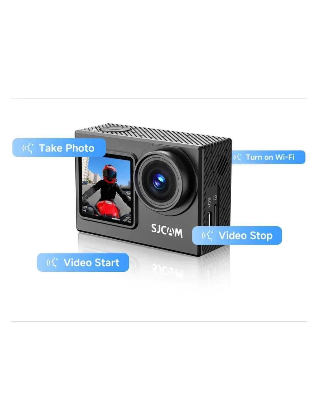 Cámara deportiva SJCAM SJ6 Ultra 4K 30fps 20MP pantalla dual WiFi 1000