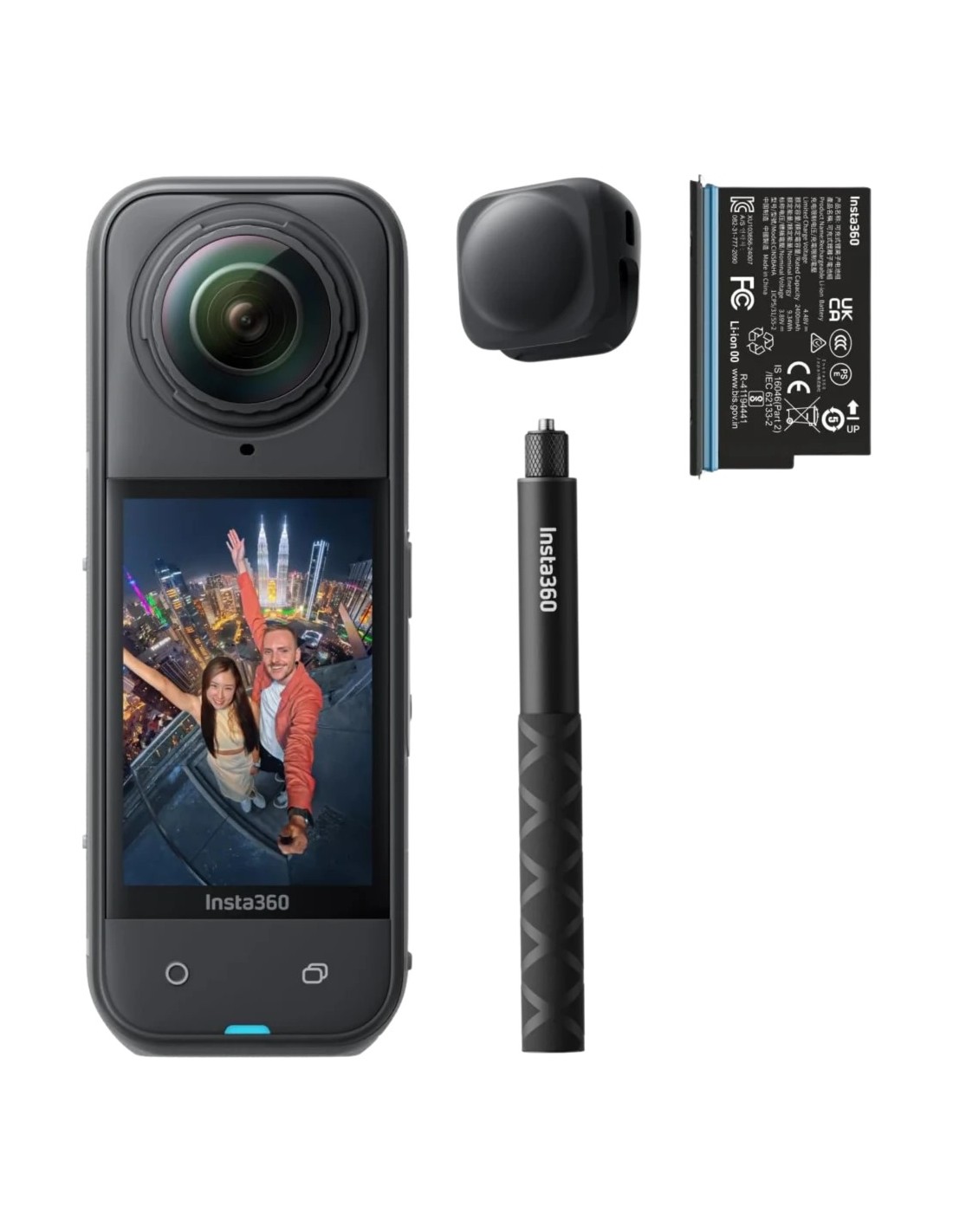 Cámara deportiva Insta360 X5 Negro Medianoche 8K FlowState sumergible 