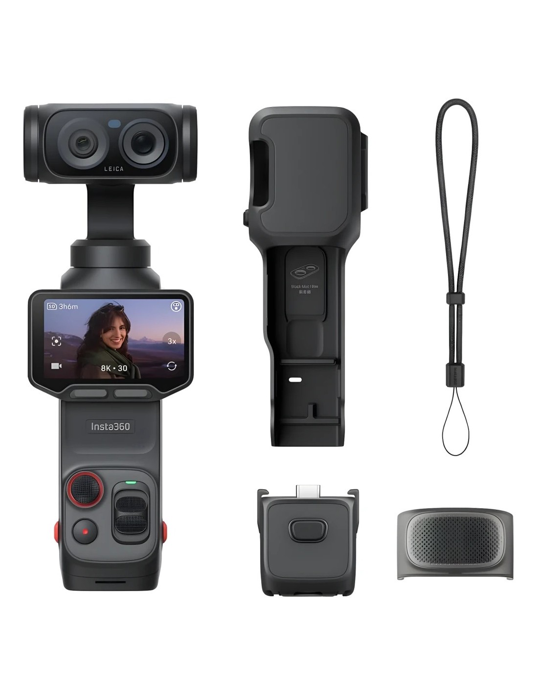 Cámara deportiva Insta360 Luna Ultra 8K 30fps 200MP gimbal 3 ejes WiFi