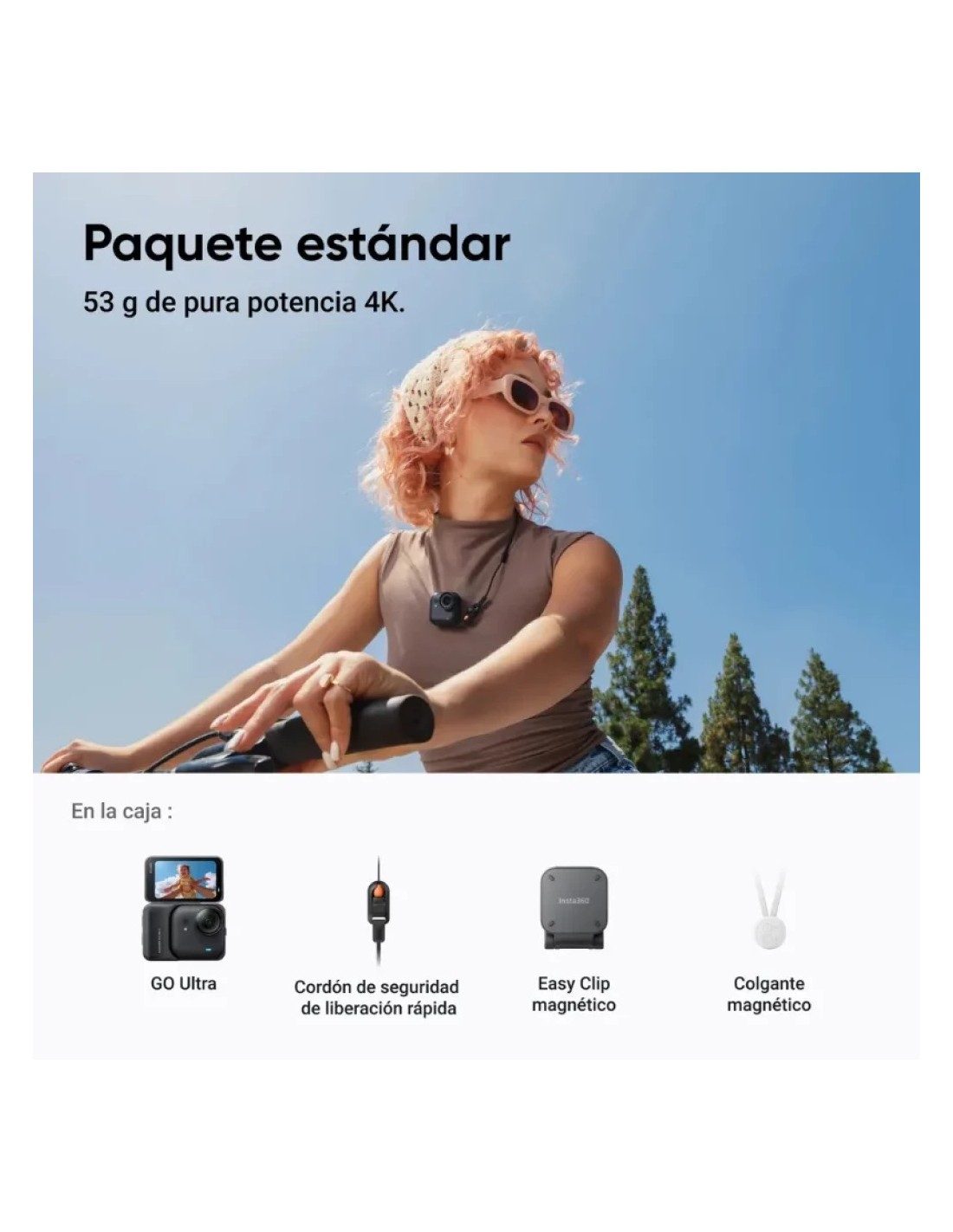 Cámara deportiva Insta360 Go Ultra Blanco 4K FlowState WiFi en Logroño