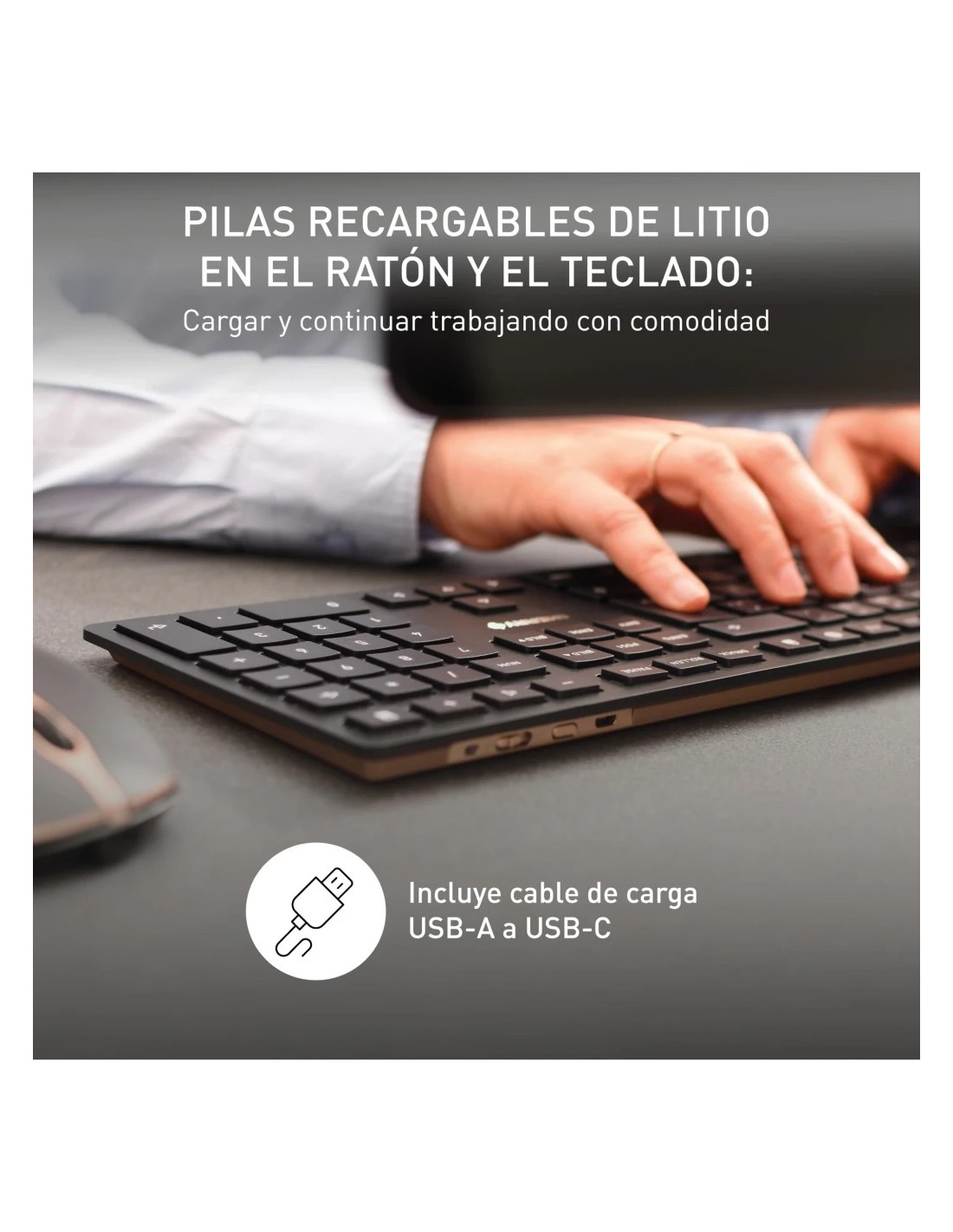 Teclado y ratón inalámbrico Cherry DW 9100 Slim Español Bluetooth + 2.