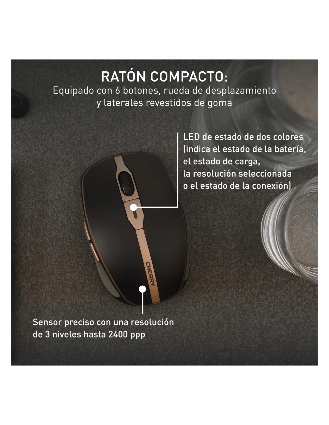 Teclado y ratón inalámbrico Cherry DW 9100 Slim Español Bluetooth + 2.