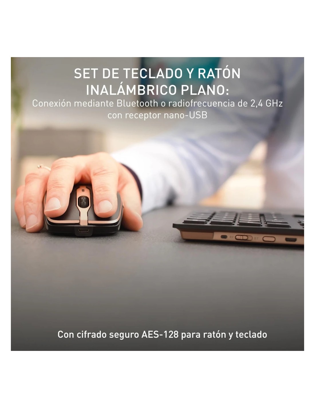 Teclado y ratón inalámbrico Cherry DW 9100 Slim Español Bluetooth + 2.