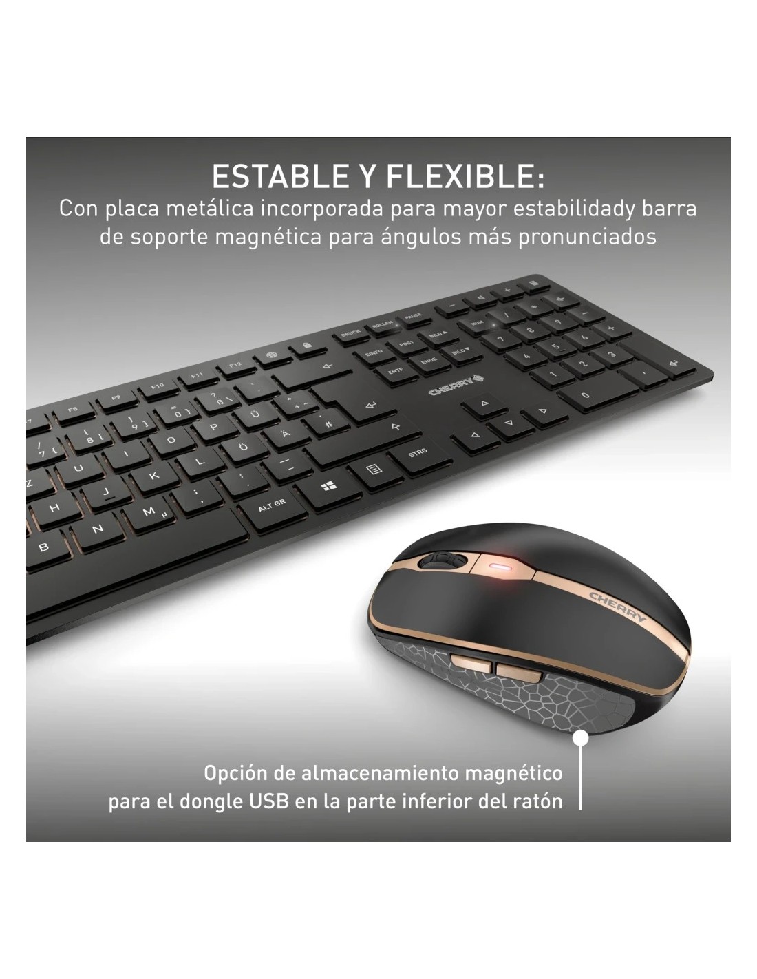 Teclado y ratón inalámbrico Cherry DW 9100 Slim Español Bluetooth + 2.