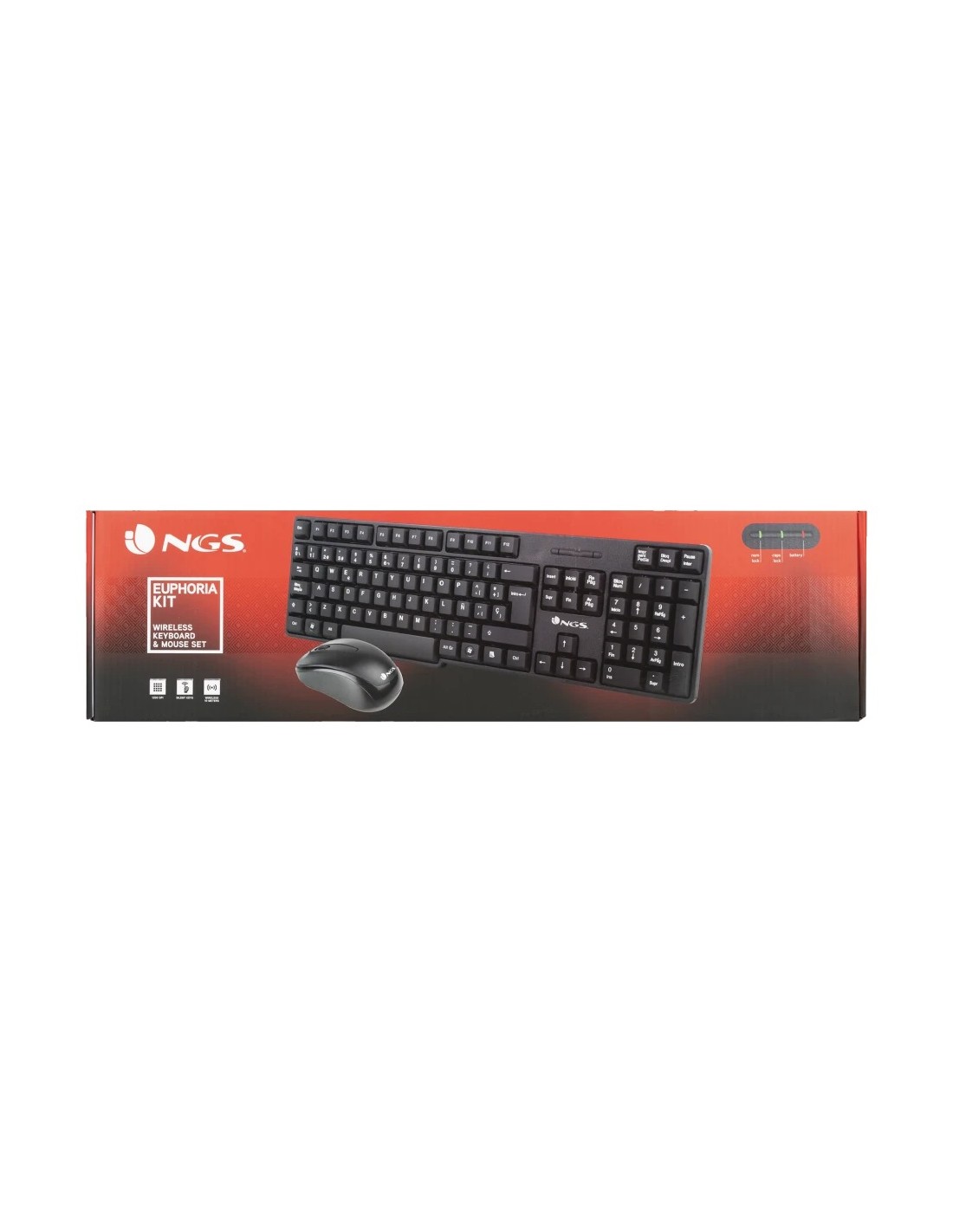 Teclado y ratón inalámbrico NGS Euphoria Kit QWERTY en Logroño