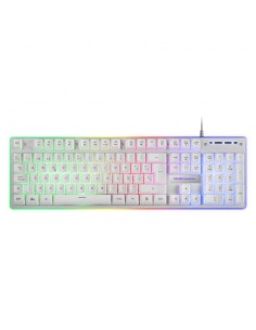 Kit de teclado y ratón Mars Gaming MCPXWES Blanco de membrana RGB espa 2