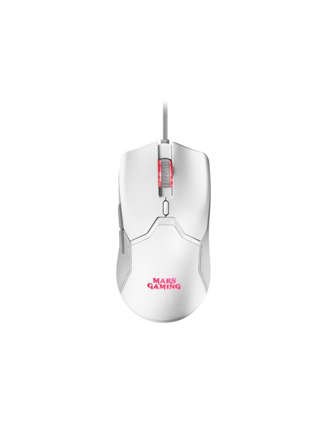 Kit de teclado y ratón Mars Gaming MCPXWES Blanco de membrana RGB espa