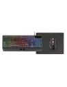 Kit de teclado y ratón Mars Gaming MCP124 Negro de membrana RGB