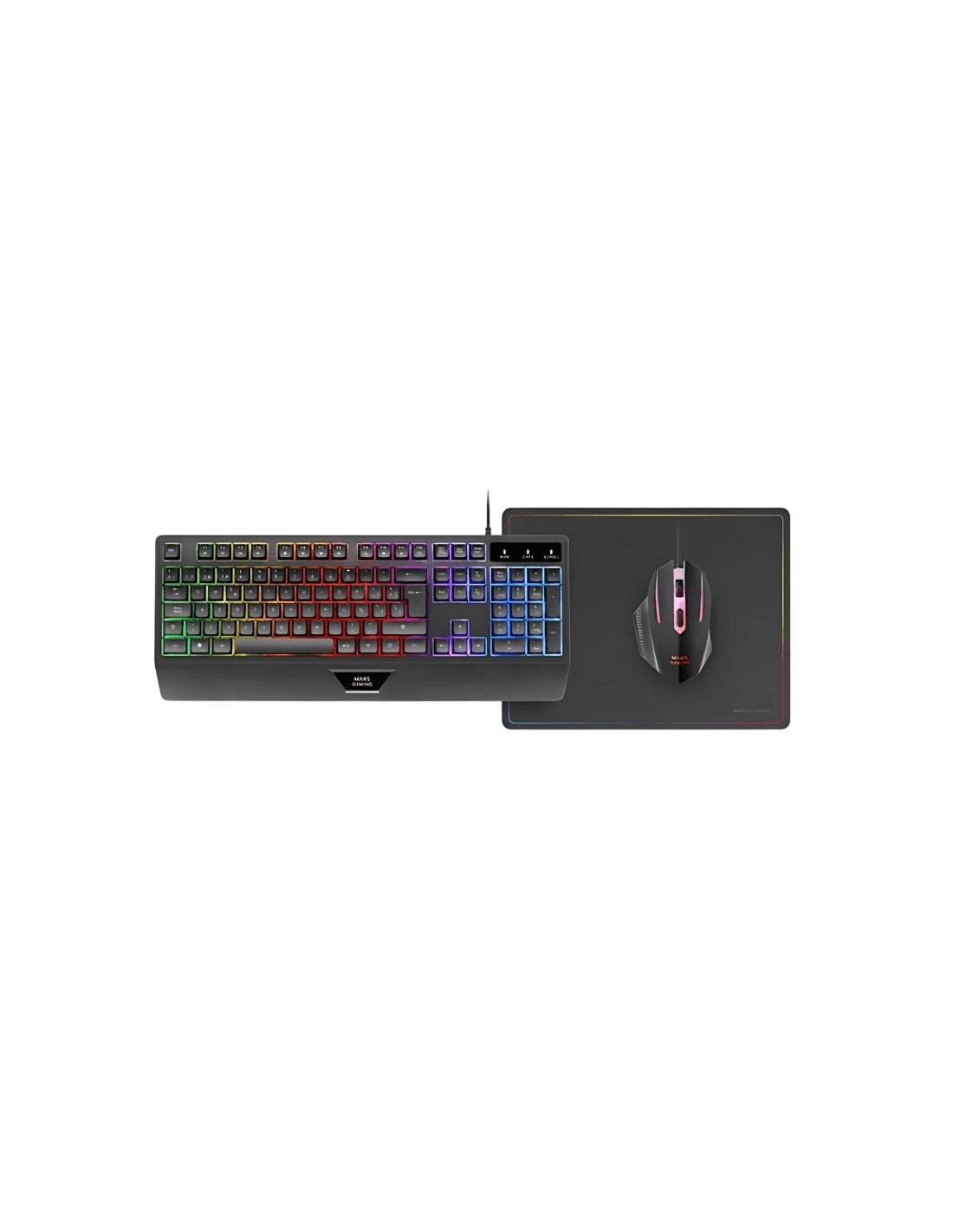 Kit de teclado y ratón Mars Gaming MCP124 Negro de membrana RGB