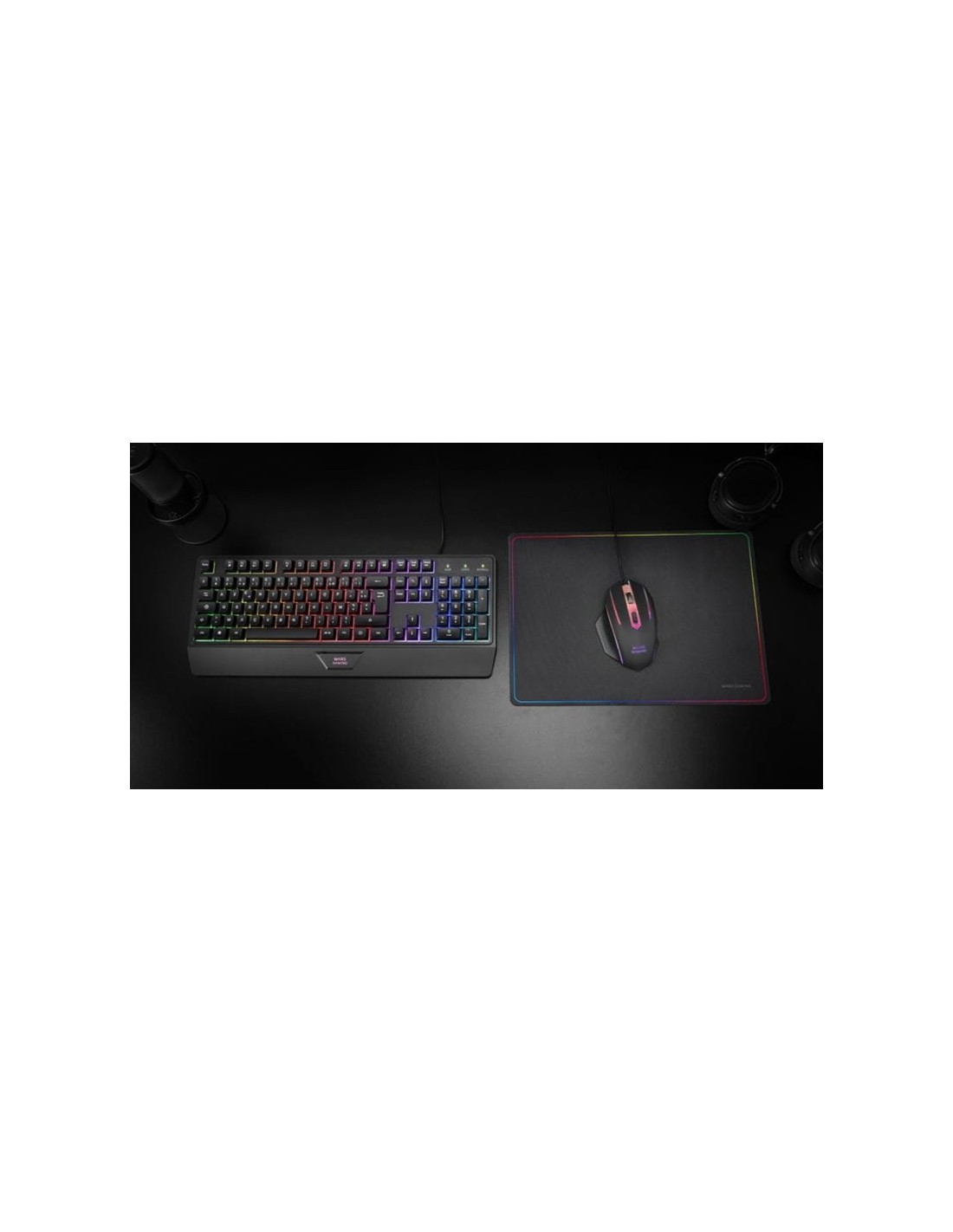 Kit de teclado y ratón Mars Gaming MCP124 Negro de membrana RGB