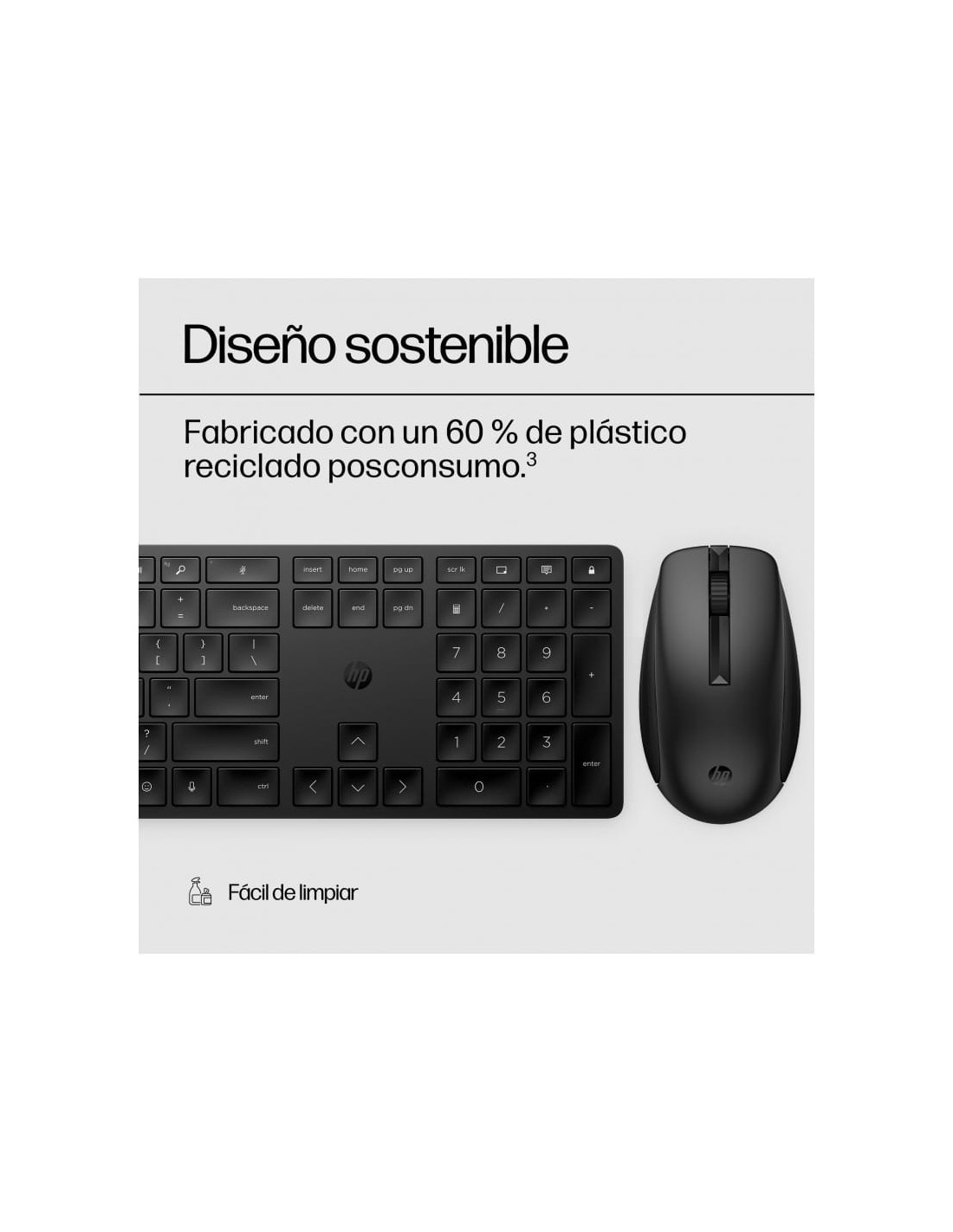 Teclado + ratón inalámbricos HP Combo 650 de membrana en Logroño