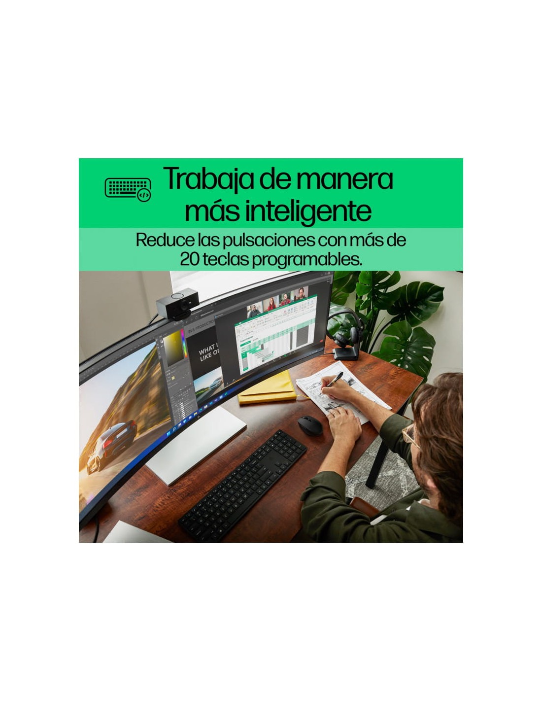 Teclado + ratón inalámbricos HP Combo 650 de membrana en Logroño