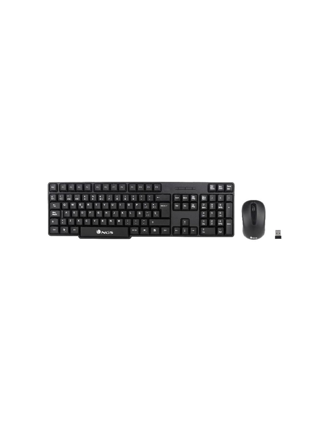 Teclado + ratón inalámbrico NGS Euphoria Inglés Negro 2.4GHz