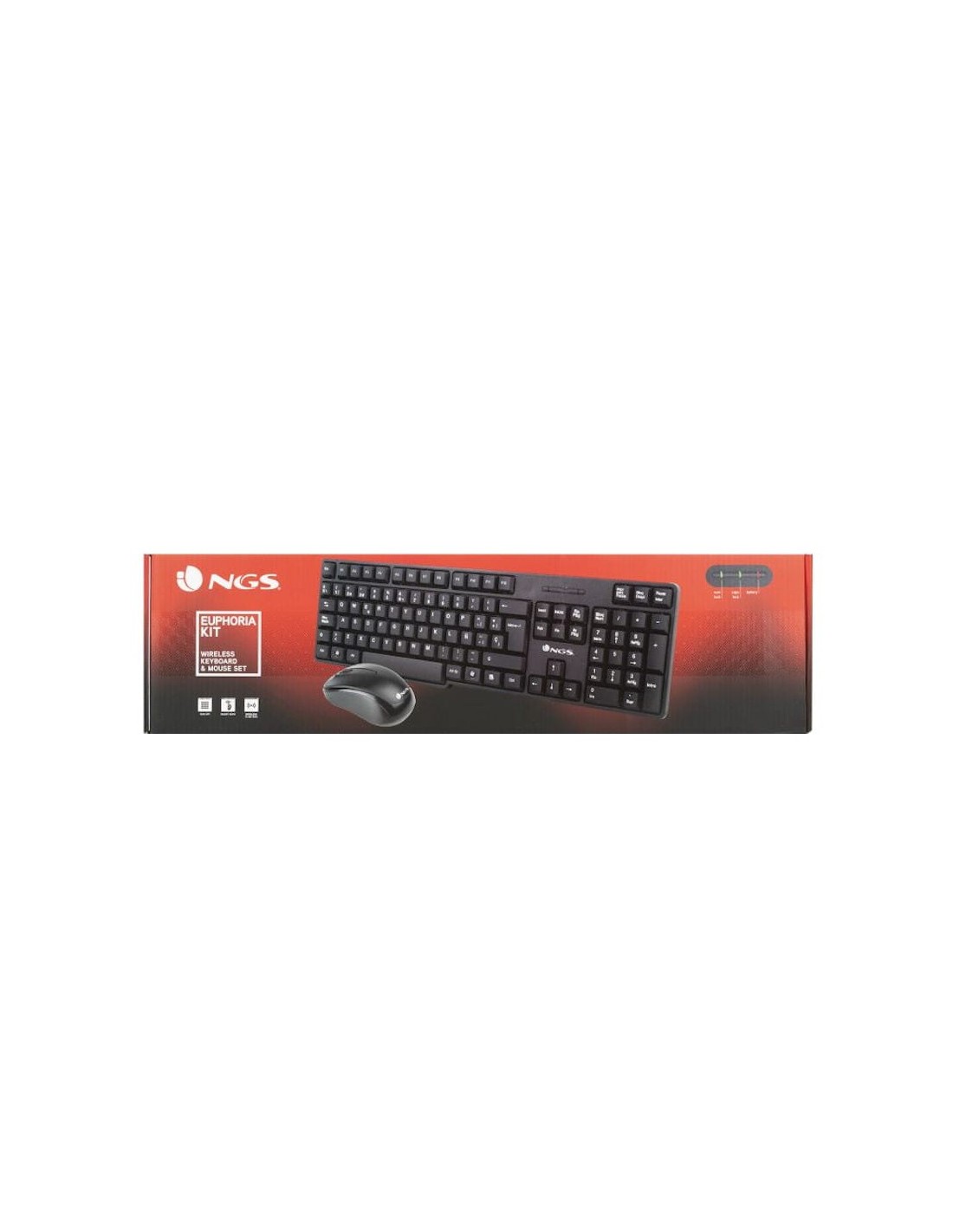 Teclado + ratón inalámbrico NGS Euphoria Inglés Negro 2.4GHz