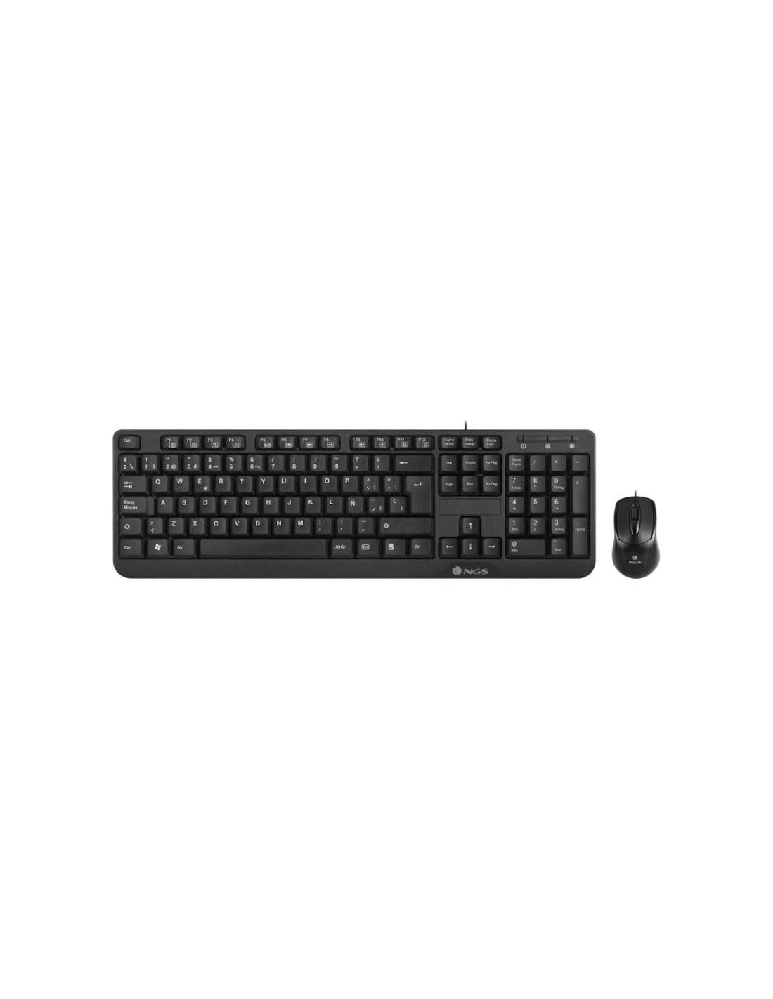 Teclado + ratón NGS Cocoa USB Negro en Logroño