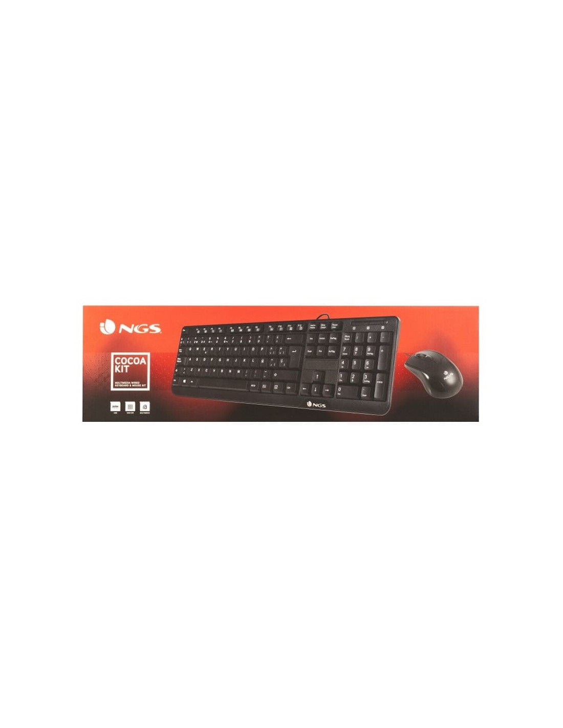 Teclado + ratón NGS Cocoa USB Negro en Logroño