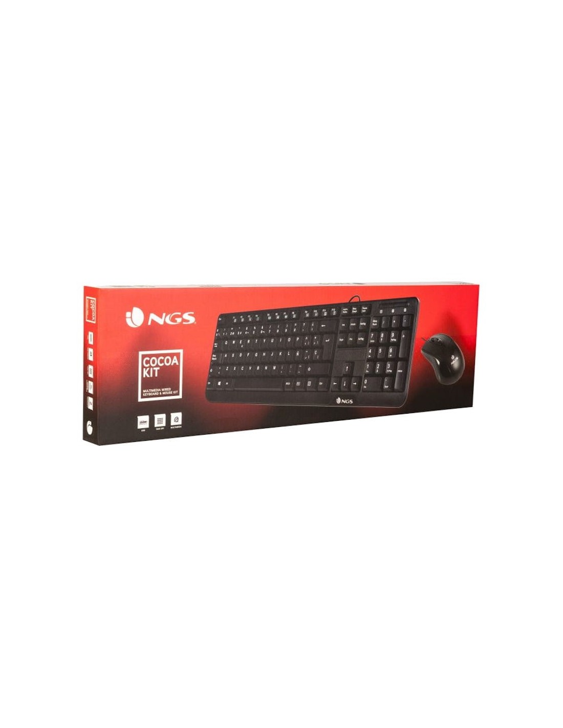 Teclado + ratón NGS Cocoa USB Negro en Logroño