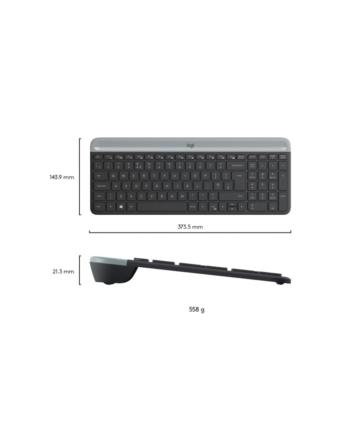 Teclado + ratón inalámbricos Logitech MK470 Grafito 2.4GHz en Logroño