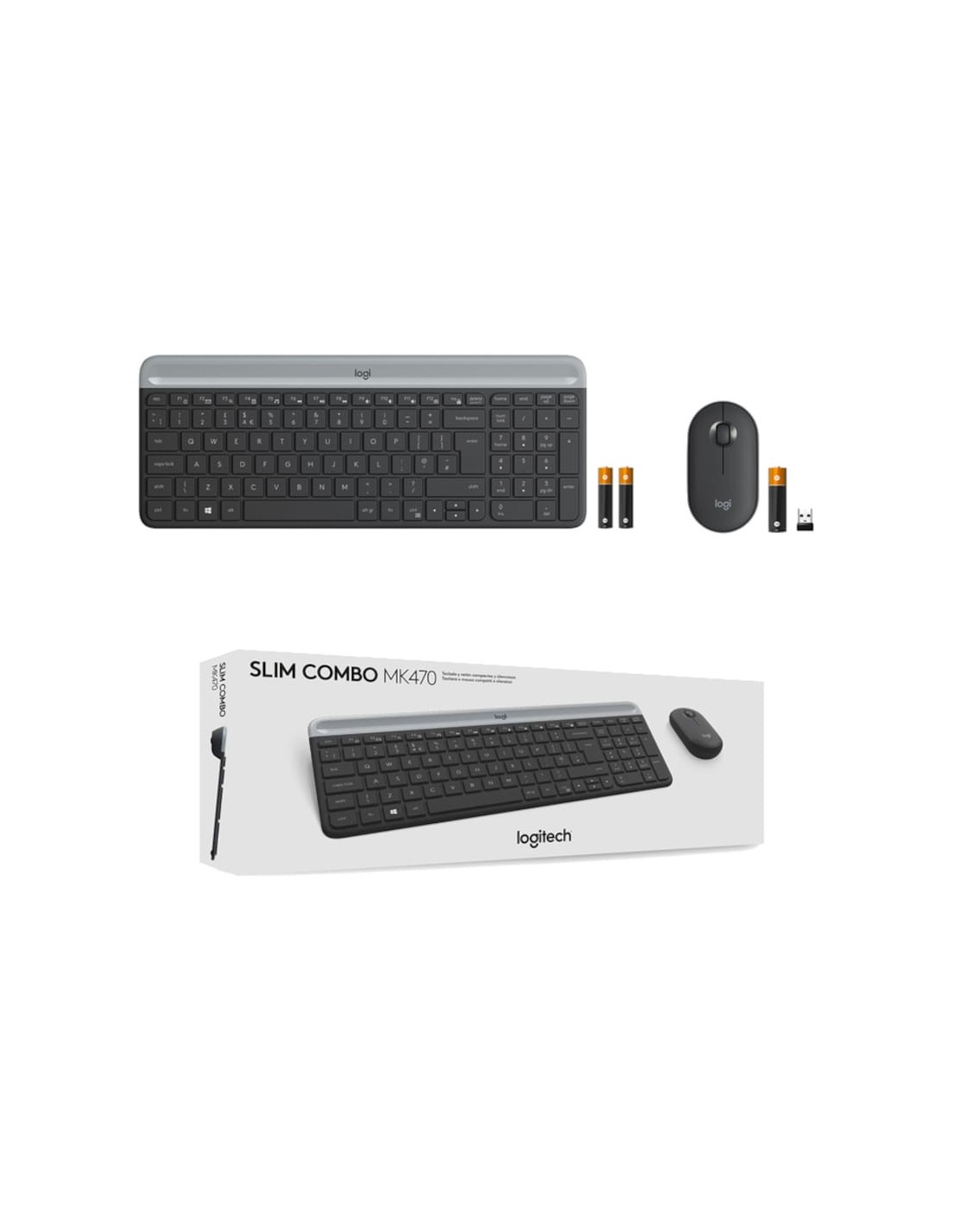 Teclado + ratón inalámbricos Logitech MK470 Grafito 2.4GHz en Logroño
