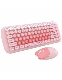 Teclado y ratón MOFII Candy New 2.4G Rosa inalámbrico en Logroño