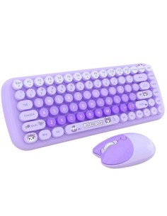 Teclado y ratón MOFII Candy New 2.4G Púrpura inalámbrico en Logroño