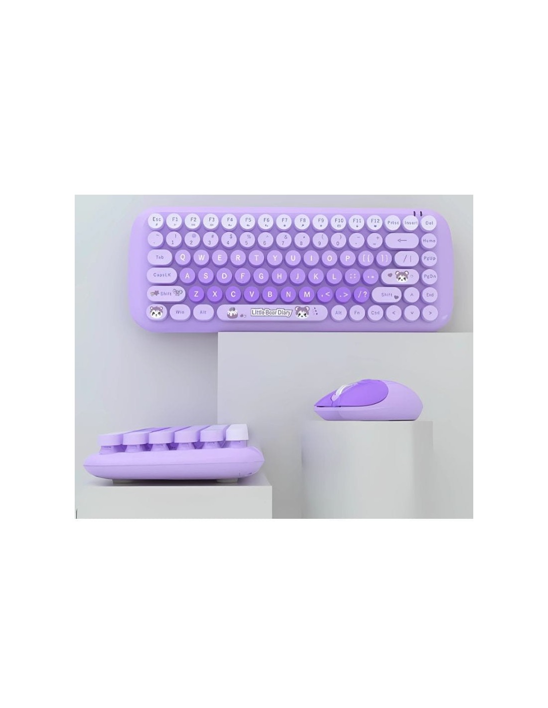 Teclado y ratón MOFII Candy New 2.4G Púrpura inalámbrico en Logroño