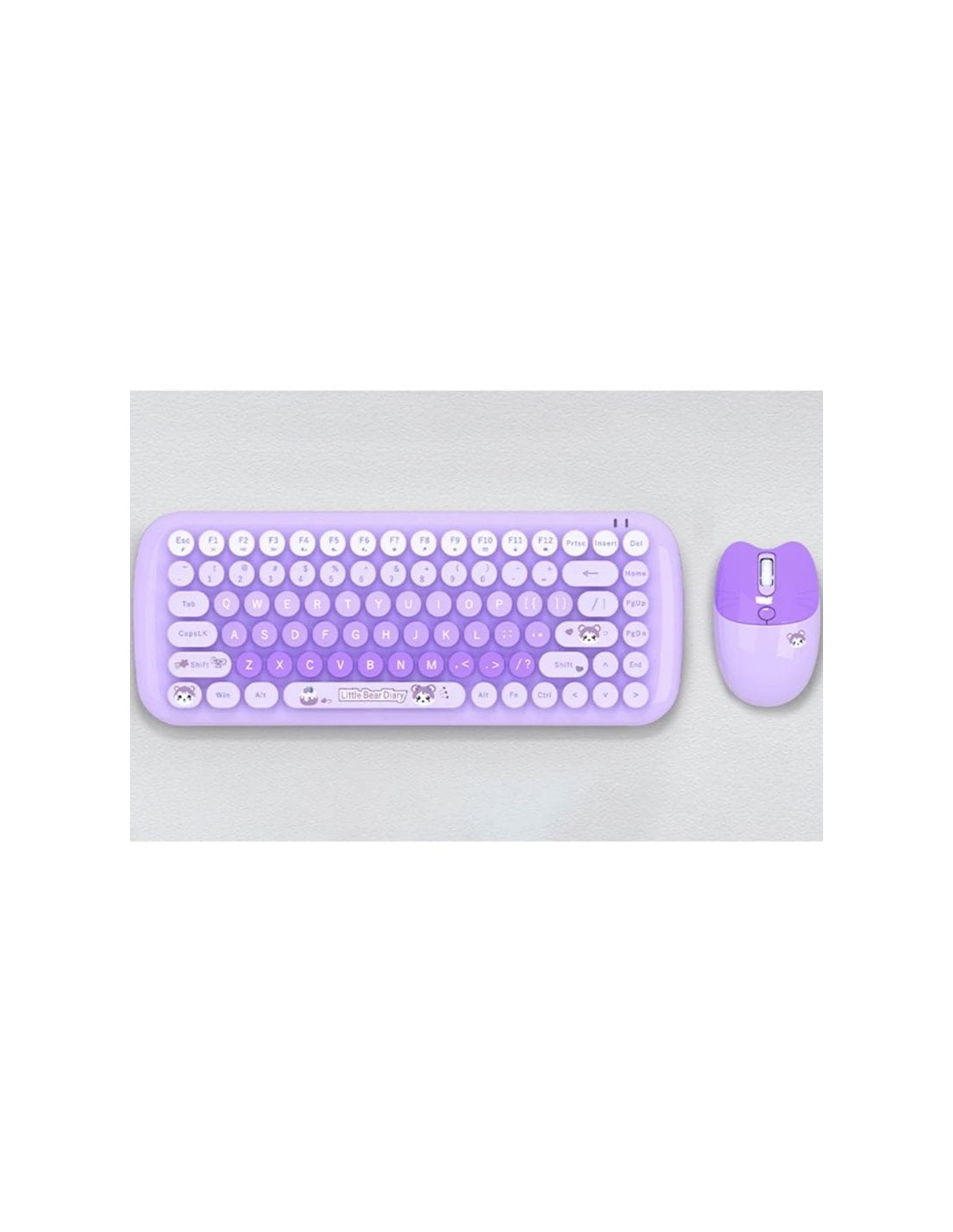Teclado y ratón MOFII Candy New 2.4G Púrpura inalámbrico en Logroño