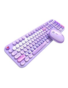 Teclado y ratón MOFII Lovely Púrpura inalámbrico en Logroño