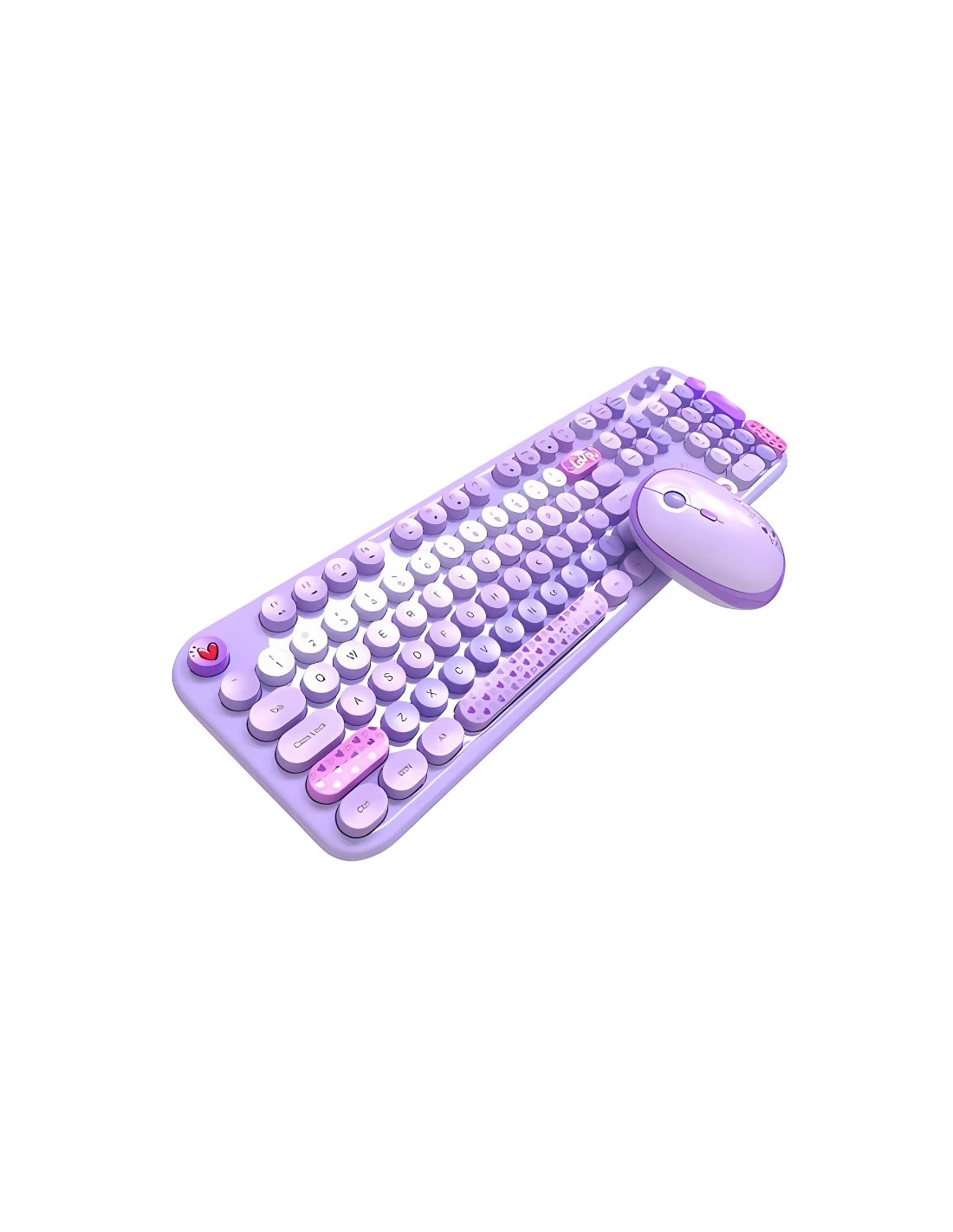 Teclado y ratón MOFII Lovely Púrpura inalámbrico en Logroño