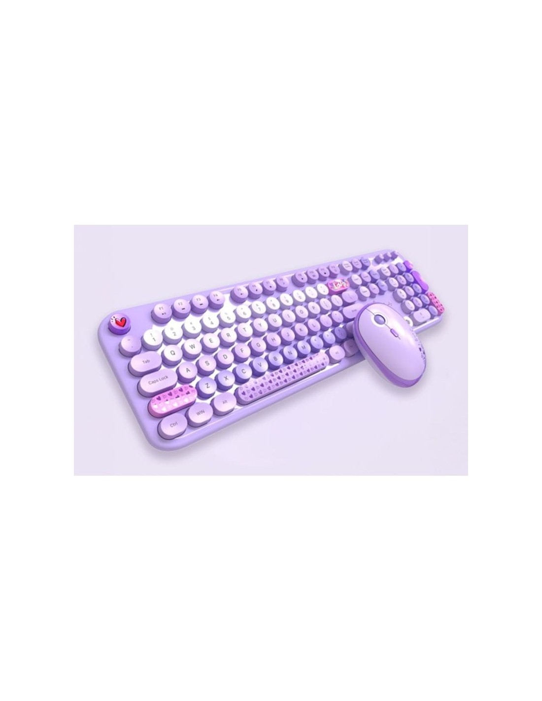 Teclado y ratón MOFII Lovely Púrpura inalámbrico en Logroño