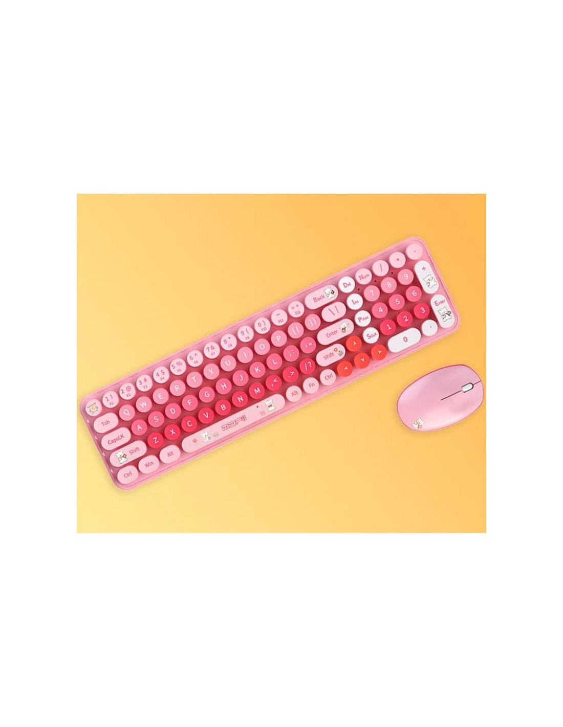 Teclado y ratón MOFII Baby Bear Rosa inalámbrico en Logroño