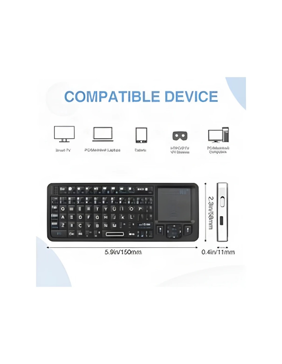 Teclado Rii K06 Mini Inalámbrico RGB Mini con Touchpad en Logroño