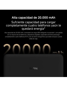Power Bank Xiaomi Redmi Negro 20000mAh 18W en Logroño 2