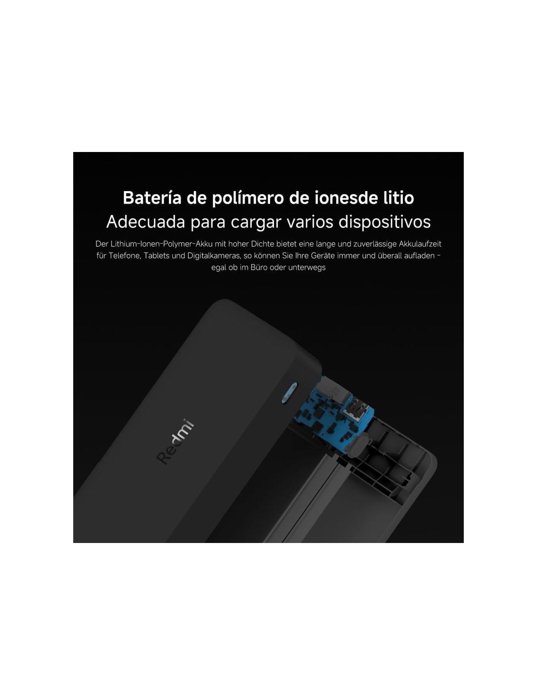 Power Bank Xiaomi Redmi Negro 20000mAh 18W en Logroño